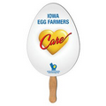 Egg Stock Shape Fan w/ Wooden Stick